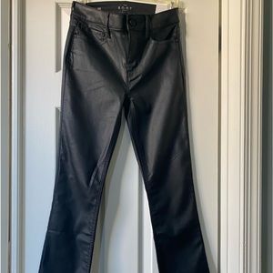 NWT White House Black Market high rise boot crop faux leather pants